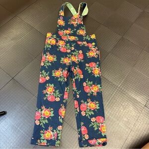Matilda Jane Girl’s Size 4 Blue Floral Overalls